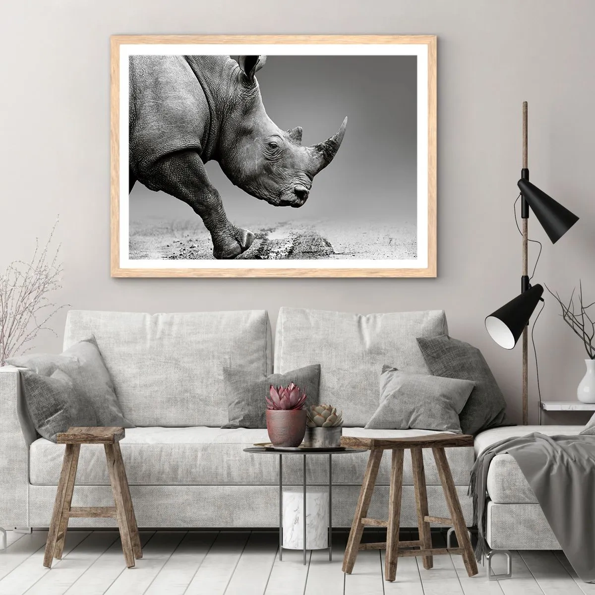 Een poster in een licht eiken lijst - Onstuitbare kracht - 40x30 cm