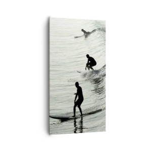 Schilderen op canvas - Om de golf te ontmoeten - 65x120 cm