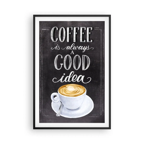 Poster in een zwarte lijst - Of course! - 61x91 cm