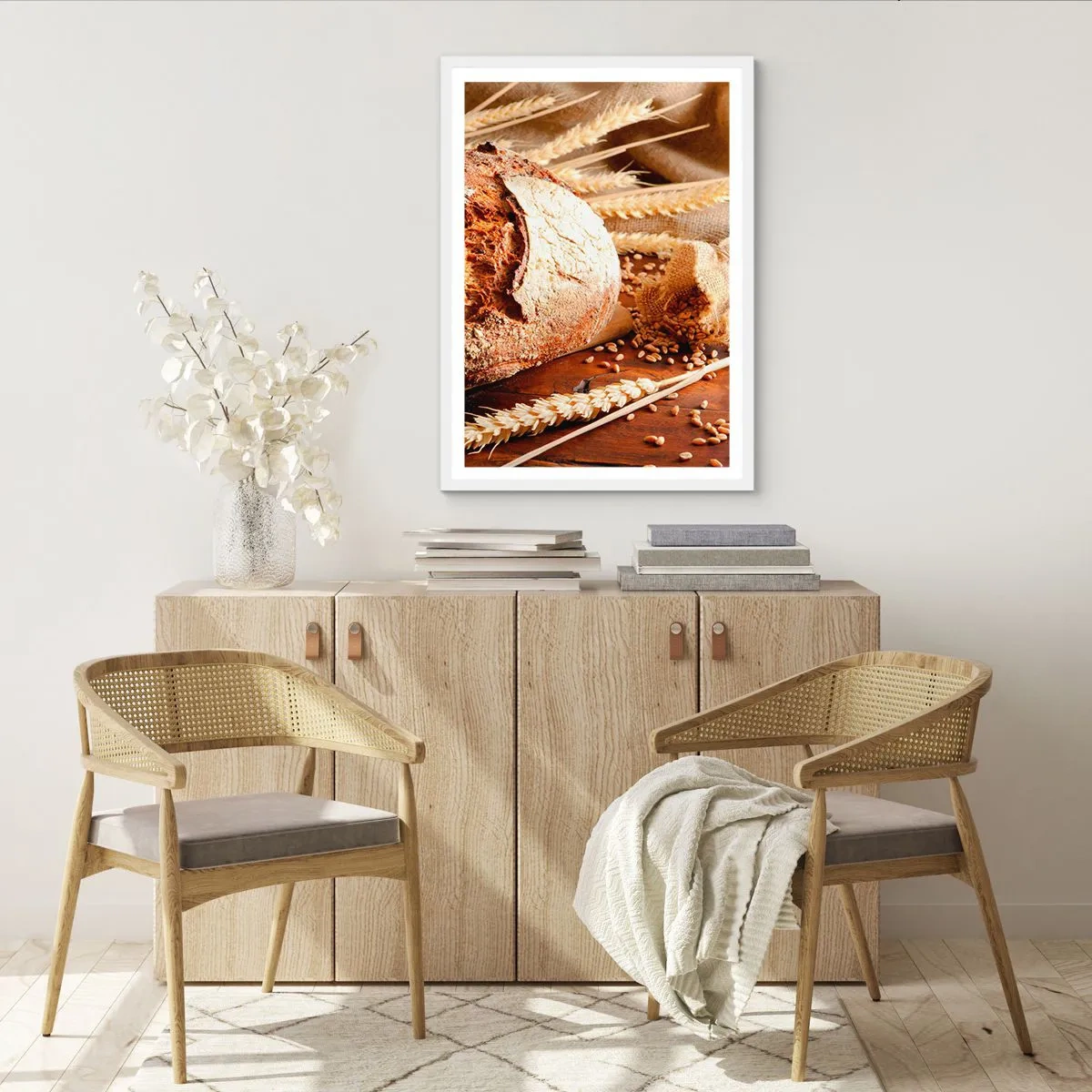 Poster in een witte lijst - Smakelijk, geurig, knapperig - 40x50 cm