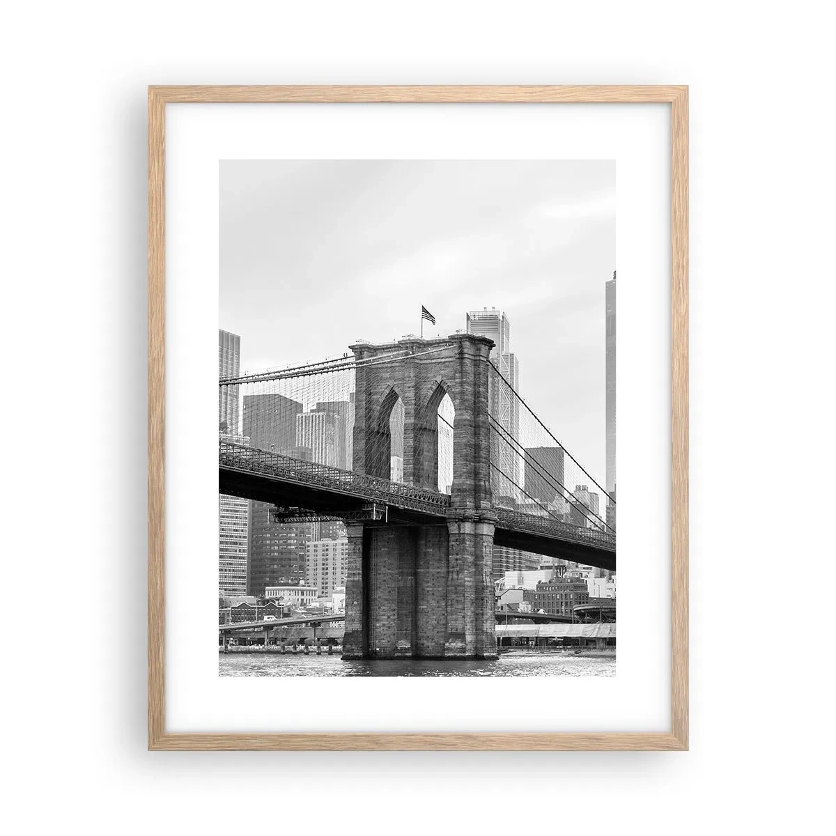 Een poster in een licht eiken lijst - New Yorkse sfeer - 40x50 cm