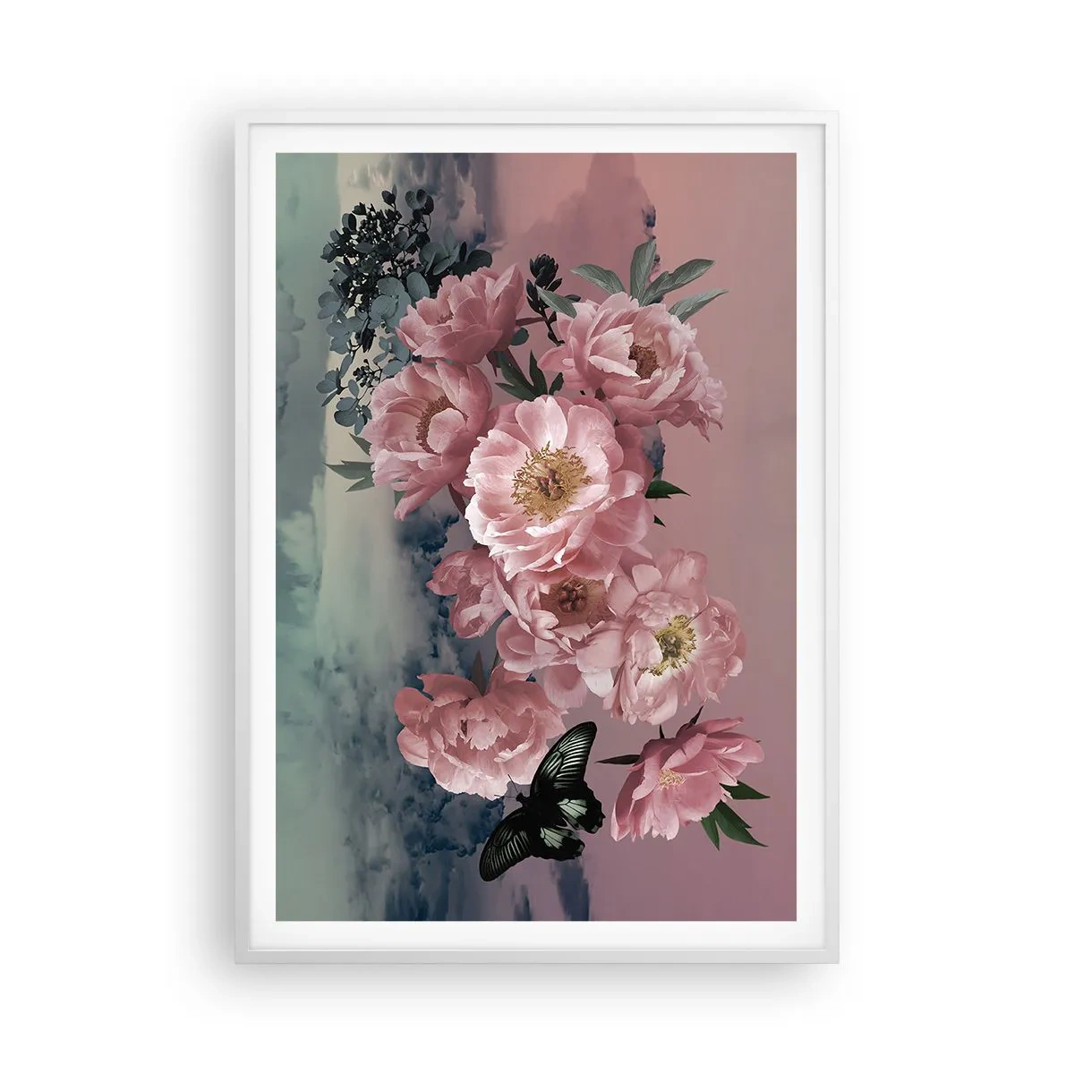 Poster in een witte lijst - Het hoogtepunt van de romantiek - 70x100 cm