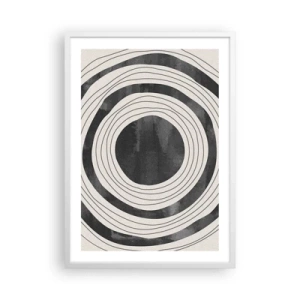 Poster in een witte lijst - Precies op het punt - 50x70 cm