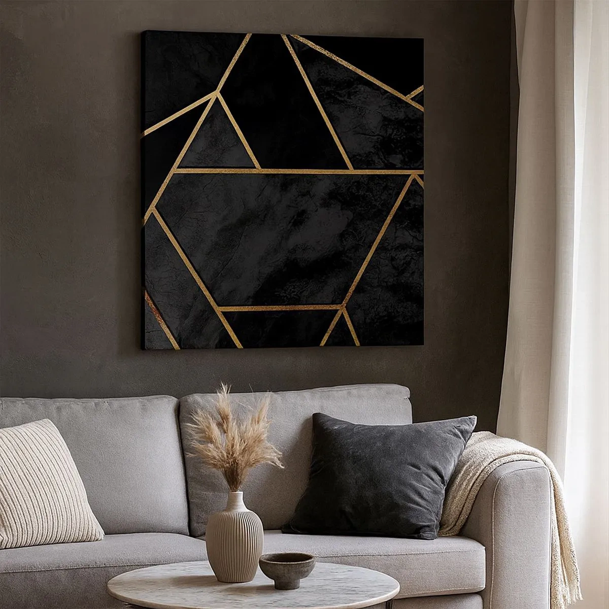 Schilderen op canvas - Duisternis en glans - 30x30 cm