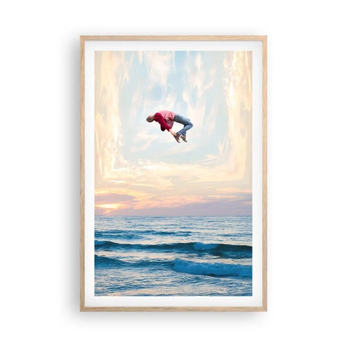 Een poster in een licht eiken lijst - Naar een andere dimensie - 61x91 cm