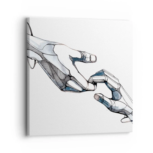 Schilderen op canvas - Een goed gebaar - 30x30 cm