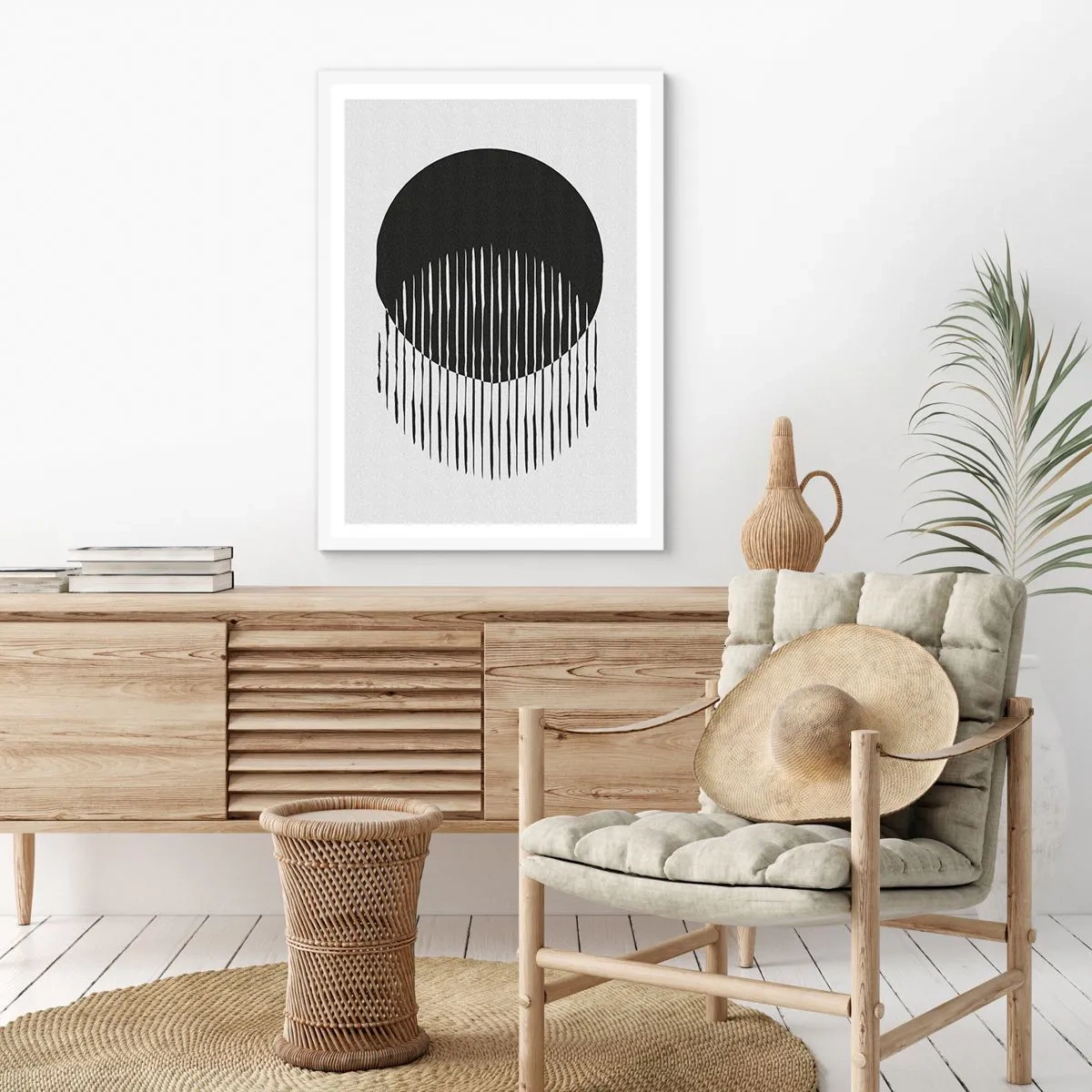 Poster in een witte lijst - Zijn alter ego - 70x100 cm