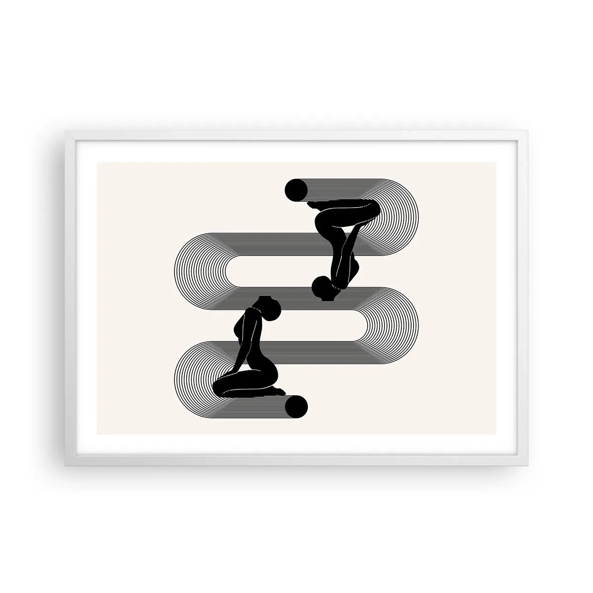 Poster in een witte lijst - Sensuele symmetrie - 70x50 cm
