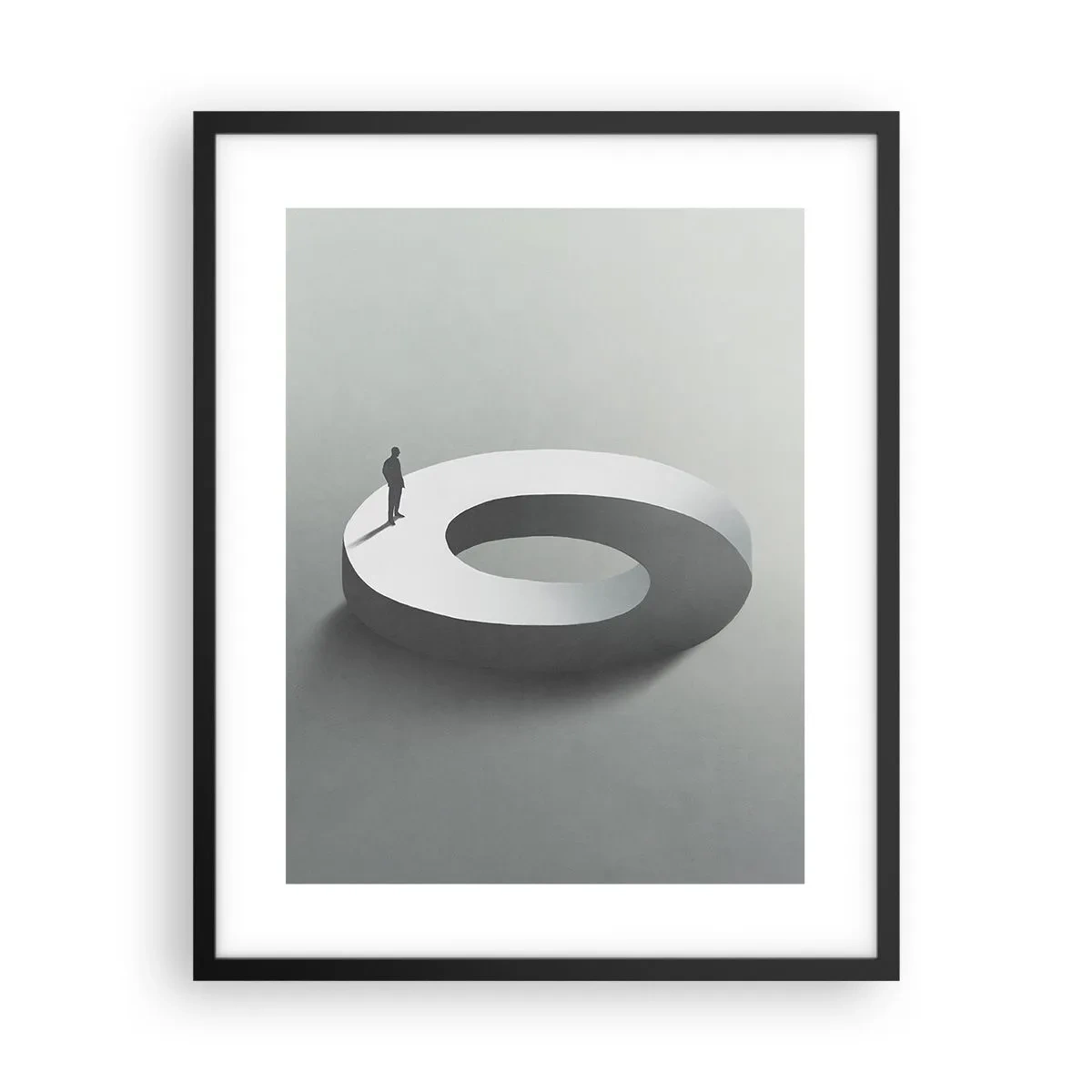 Poster in een zwarte lijst - En wees hier slim - 40x50 cm