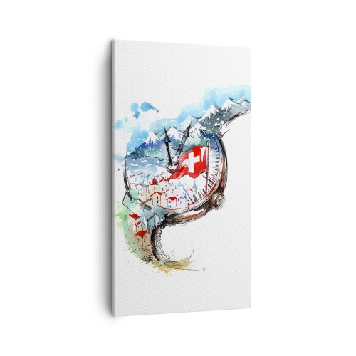 Schilderen op canvas - De geest van Zwitserland - 45x80 cm