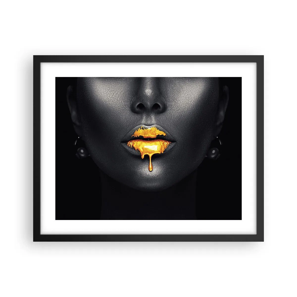 Poster in een zwarte lijst - Goldmouth - 50x40 cm
