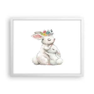 Poster in een witte lijst - Het is het beste met mama - 50x40 cm