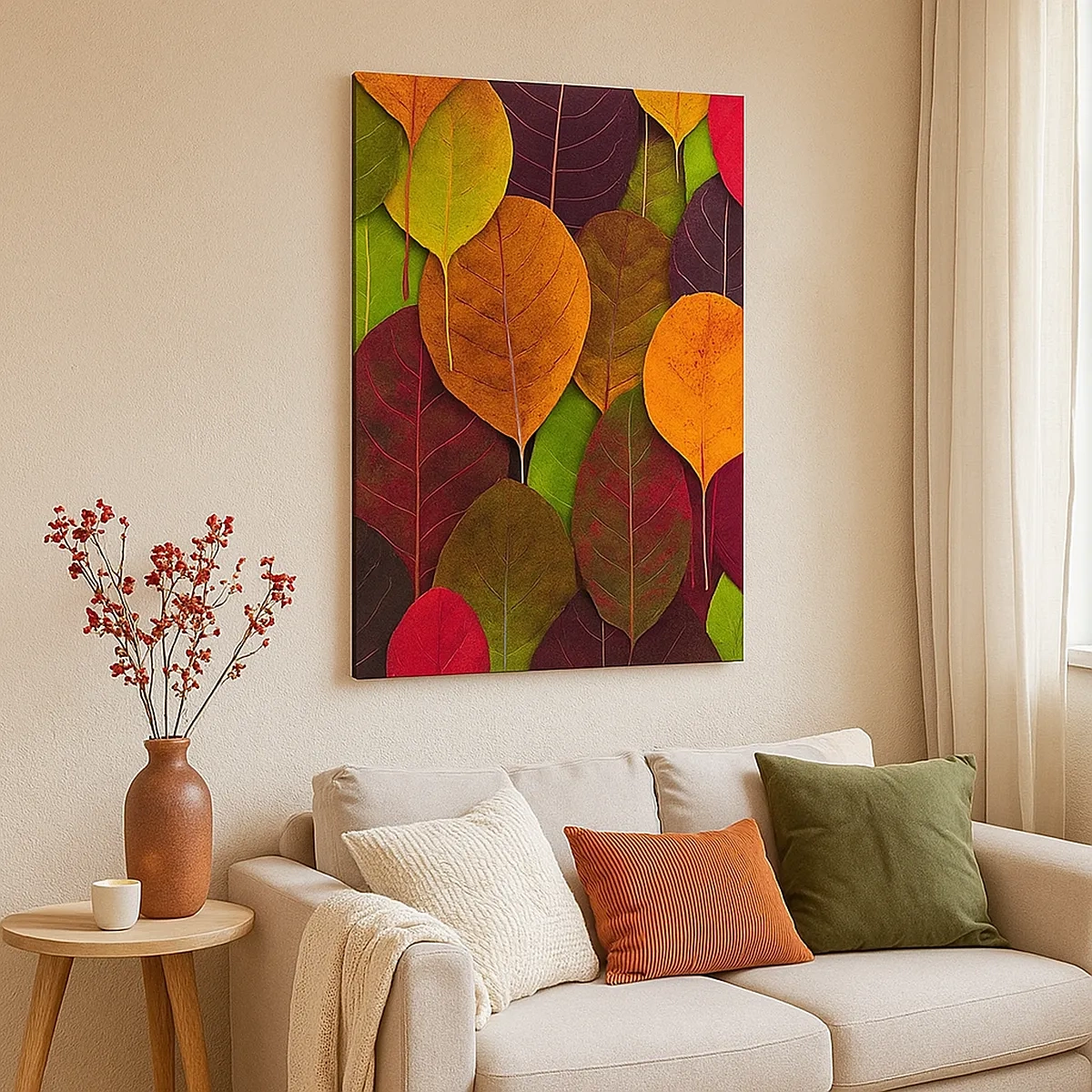 Schilderen op canvas - Herfst mozaïek - 50x70 cm