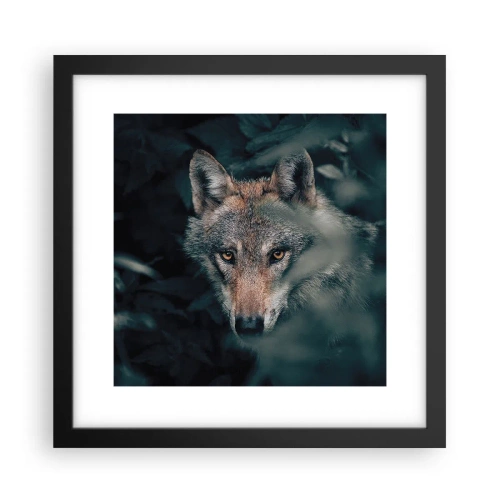 Poster in een zwarte lijst - Jager - 30x30 cm