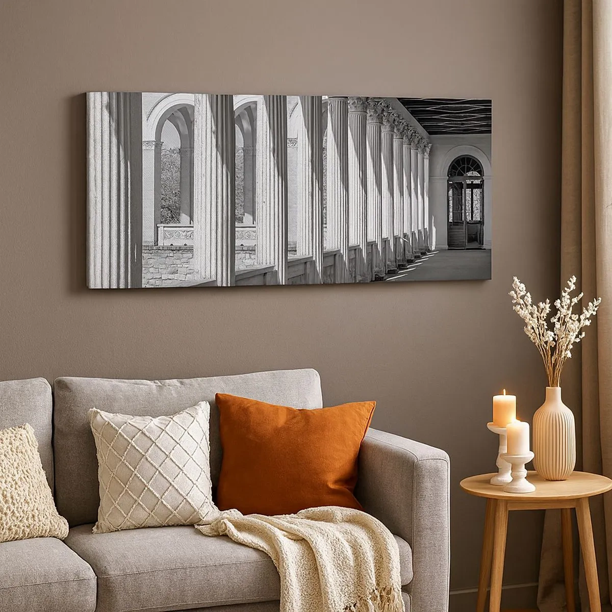 Schilderen op canvas - Zonnige arcade - 100x40 cm