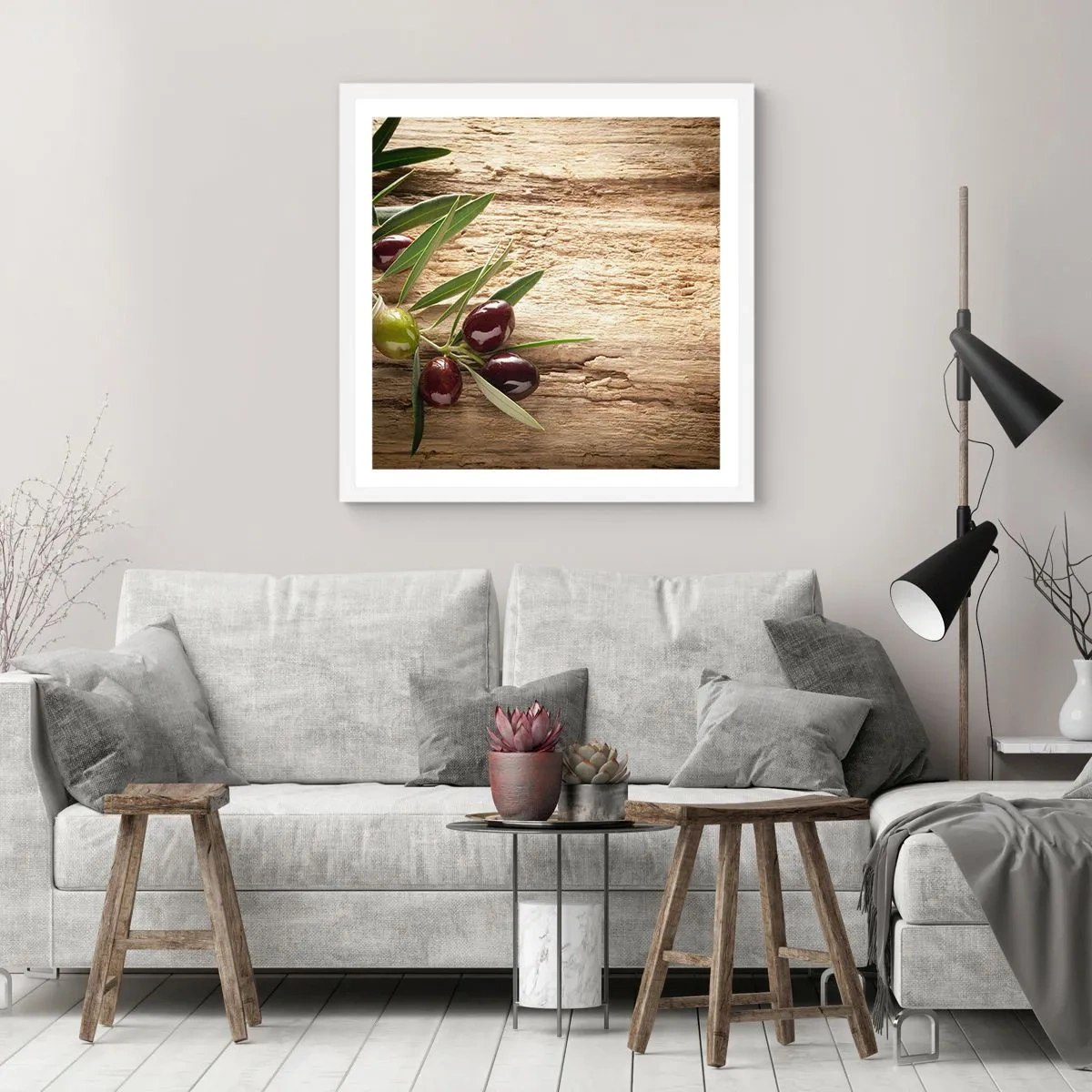 Poster in een witte lijst - Rechtstreeks uit de natuur - 50x50 cm