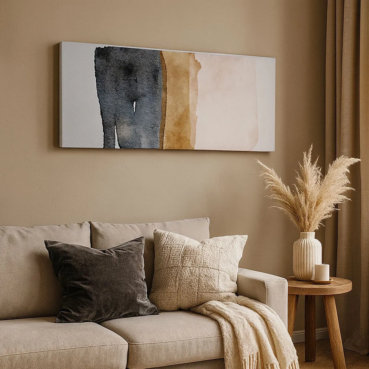 Schilderen op canvas - De samenstelling van de kleuren van de aarde - 100x40 cm