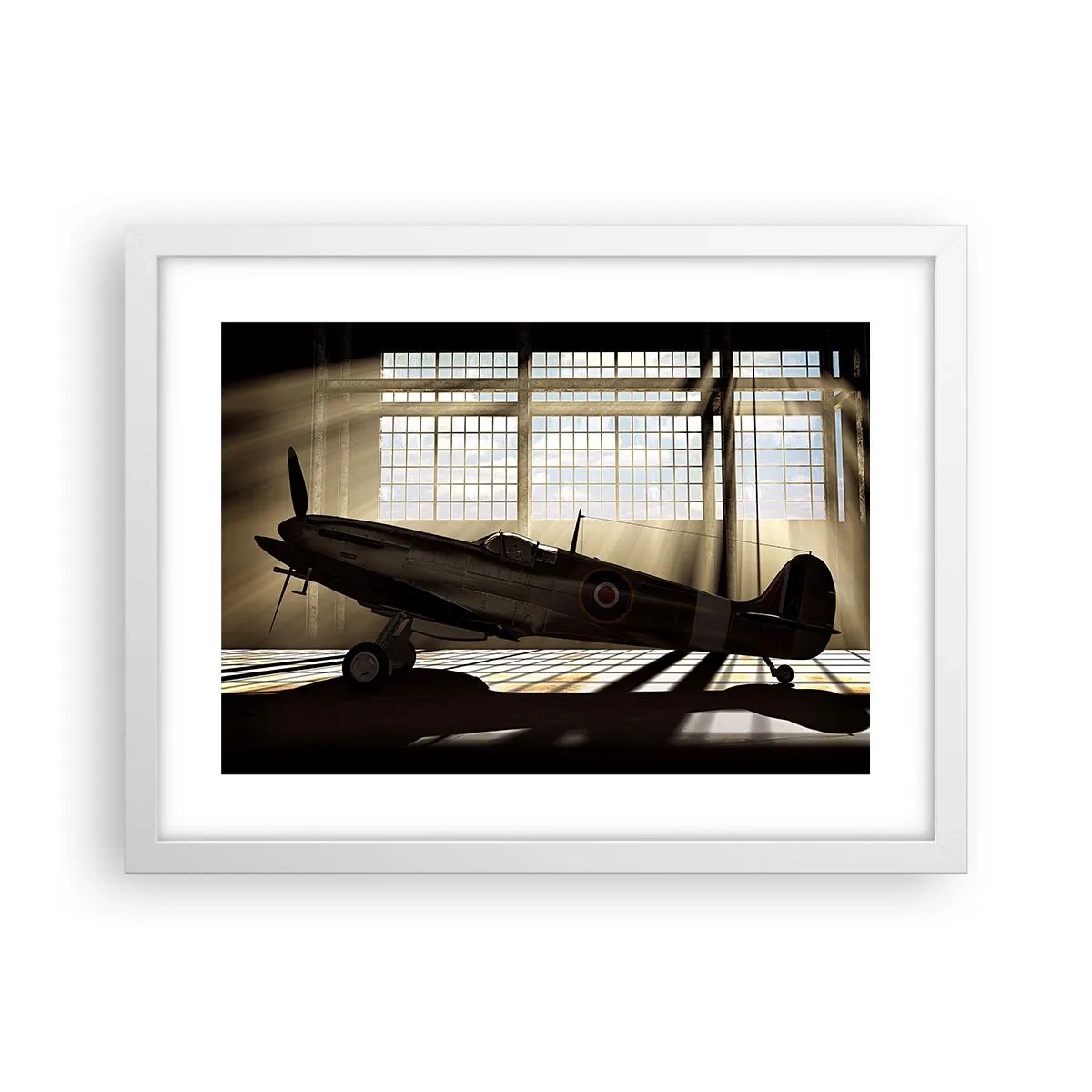 Poster in een witte lijst - De rust van een krijger - 40x30 cm