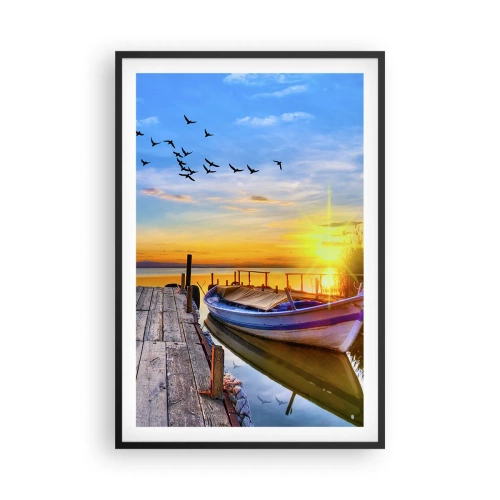 Poster in een zwarte lijst - Ik zie je morgen - 61x91 cm