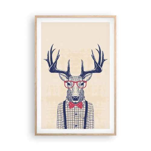 Een poster in een licht eiken lijst - Een grappig extravaganza - 61x91 cm