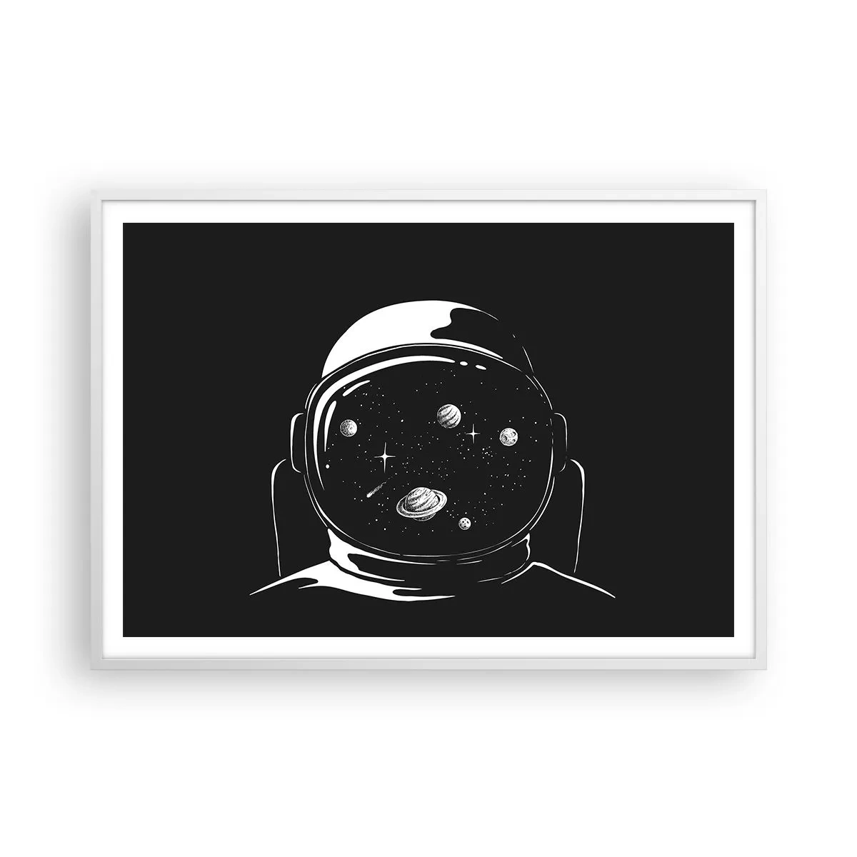 Poster in een witte lijst - Mooi uitzicht - 100x70 cm