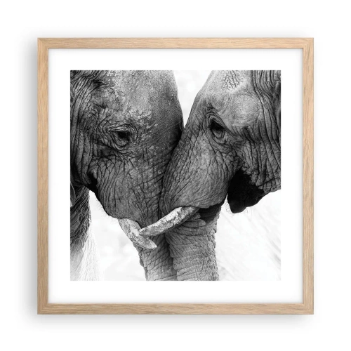 Een poster in een licht eiken lijst - Oprechte bekentenis - 40x40 cm