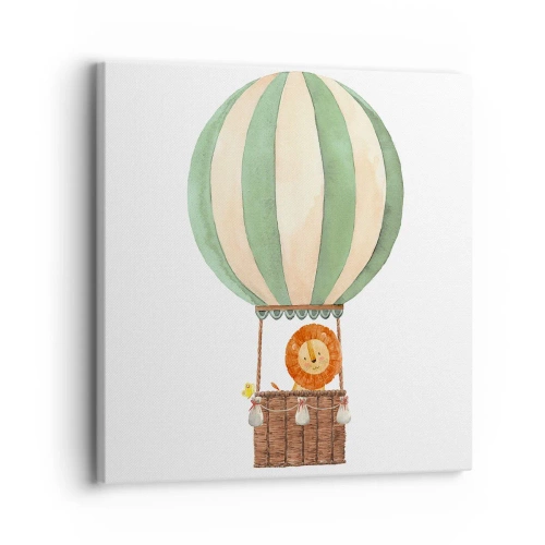 Schilderen op canvas - Leons reizen - 30x30 cm