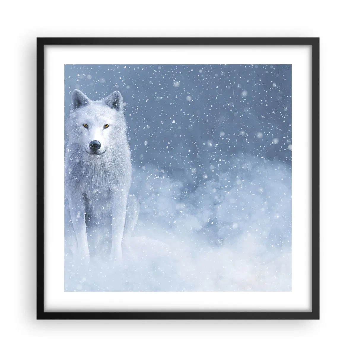 Poster in een zwarte lijst - In winterse sferen - 50x50 cm