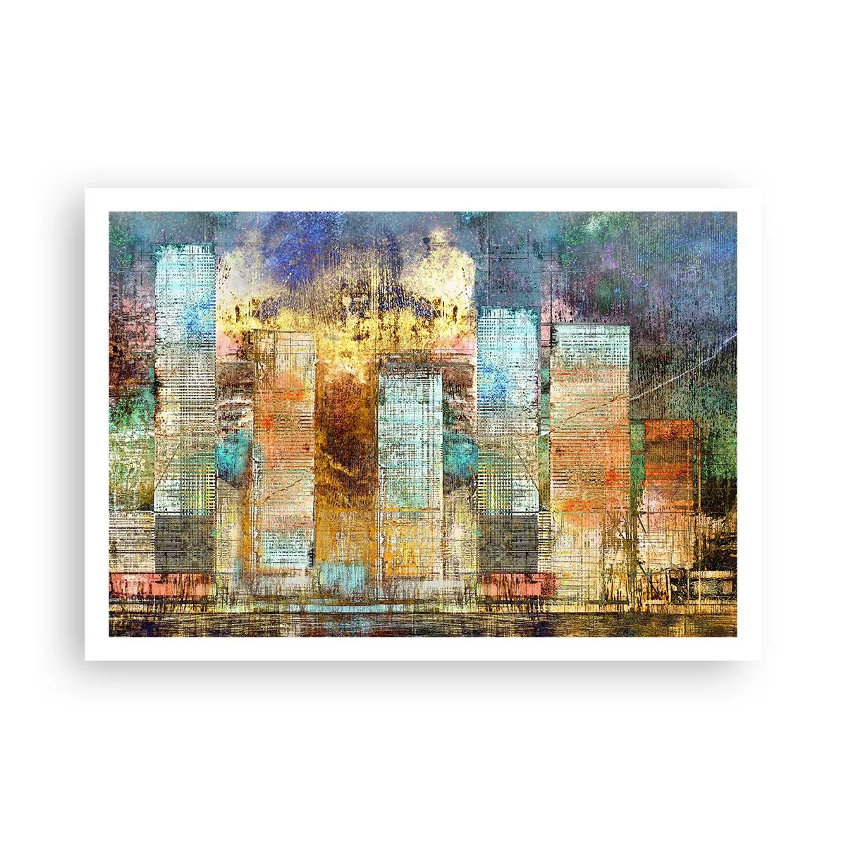 Poster - Een zonnige metropool - 100x70 cm