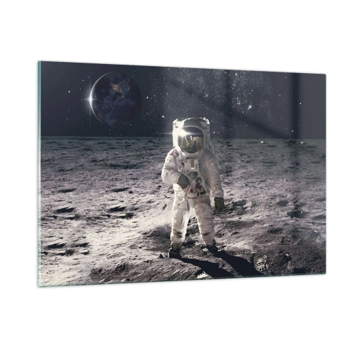 Schilderen op glas - Groetjes van de maan - 120x80 cm