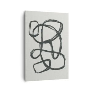 Schilderen op canvas - Lusvormige abstractie - 70x100 cm