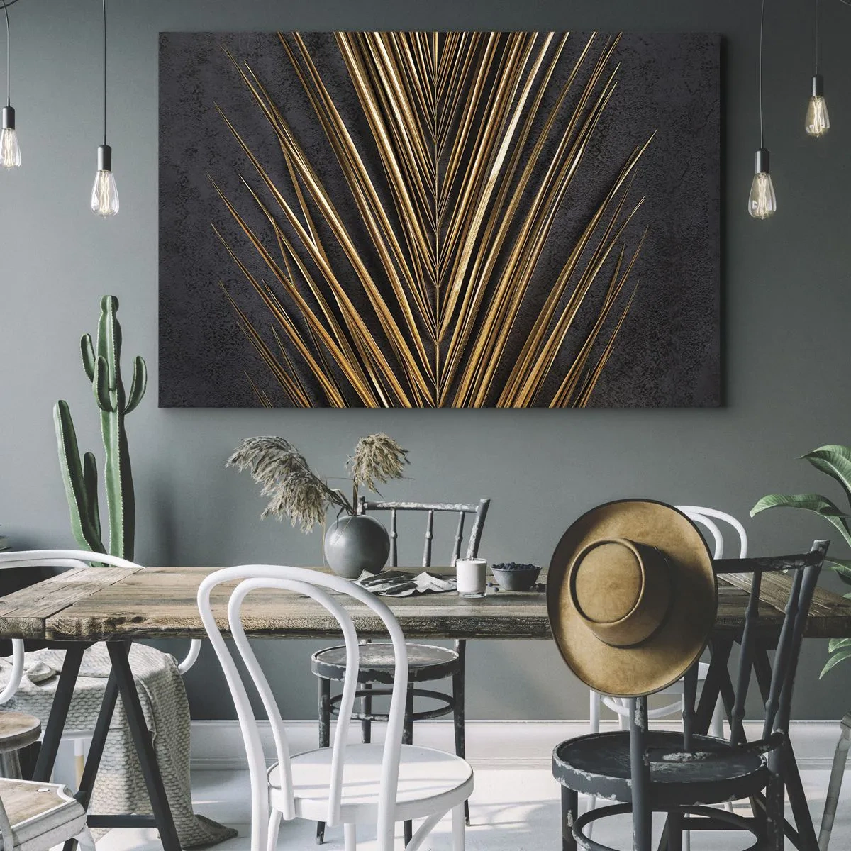Schilderen op canvas - Het goud van de tropen - 120x80 cm