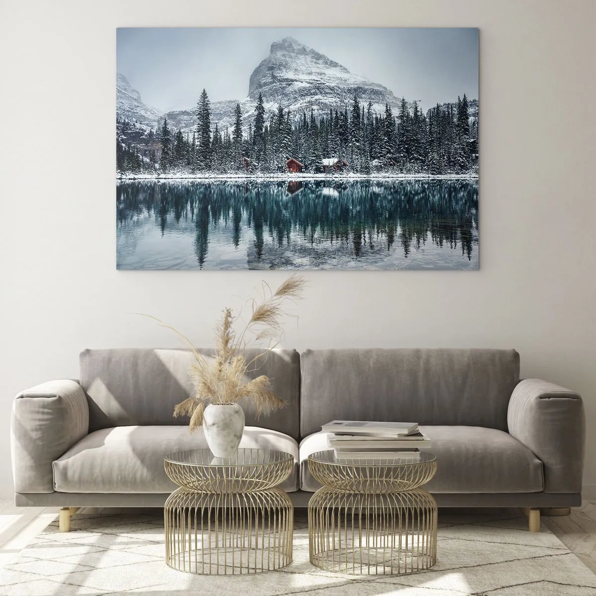 Schilderen op glas - Canadese stilte - 120x80 cm