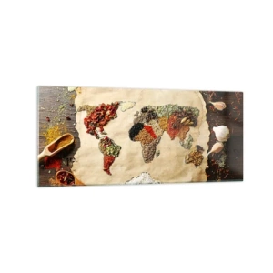 Schilderen op glas - Alle smaken van de wereld - 120x50 cm