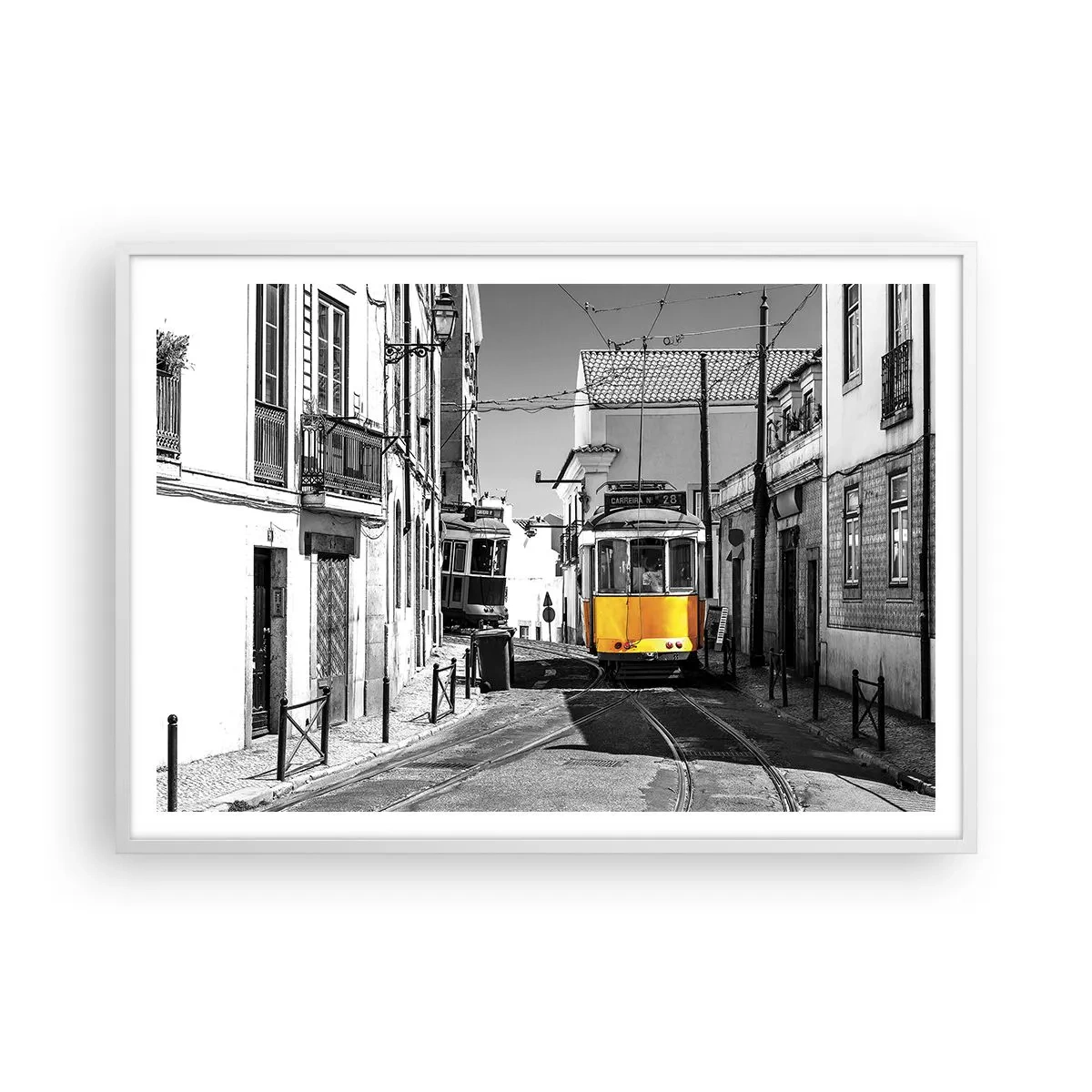 Poster in een witte lijst - De geest van Lissabon - 100x70 cm