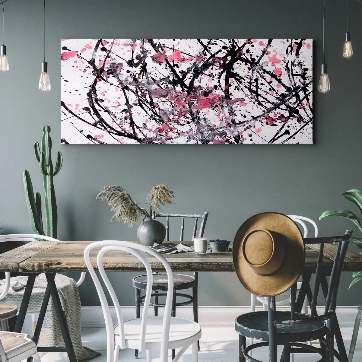 Schilderen op canvas - De vluchtige aard van het leven - 100x40 cm
