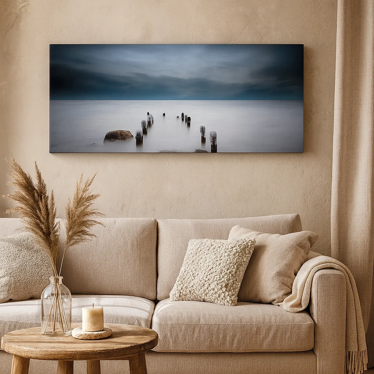 Schilderen op canvas - Peinzend meer - 30x30 cm