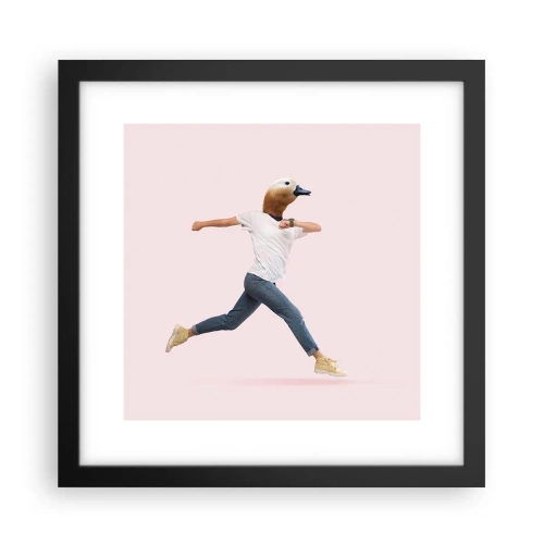 Poster in een zwarte lijst - Een snufje absurditeit - 30x30 cm