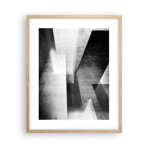 Een poster in een licht eiken lijst - De structuur van de ruimte - 40x50 cm