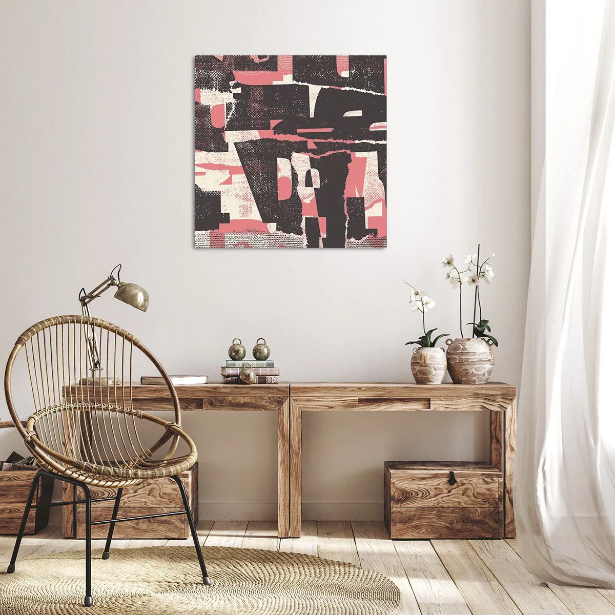 Schilderen op canvas - Al dit lawaai - 30x30 cm