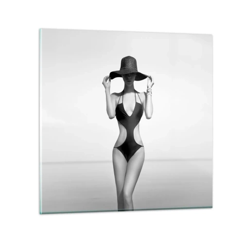 Schilderen op glas - Mijn naam is: Elegantie - 70x70 cm