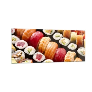 Schilderen op glas - Kleuren en smaken van Azië - 100x40 cm