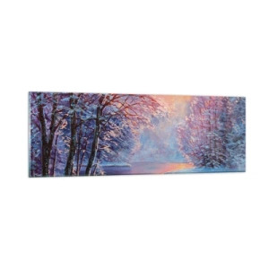 Schilderen op glas - De kleuren van de winter - 90x30 cm