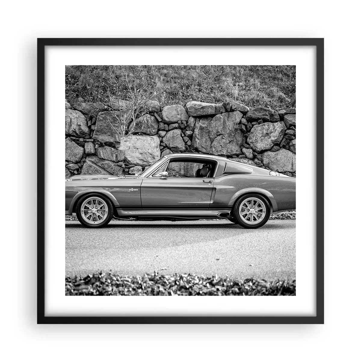 Poster in een zwarte lijst - De legende van de jaren 60 - 50x50 cm