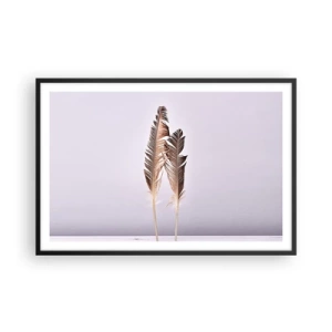 Poster in een zwarte lijst - Tegen het niets - 91x61 cm