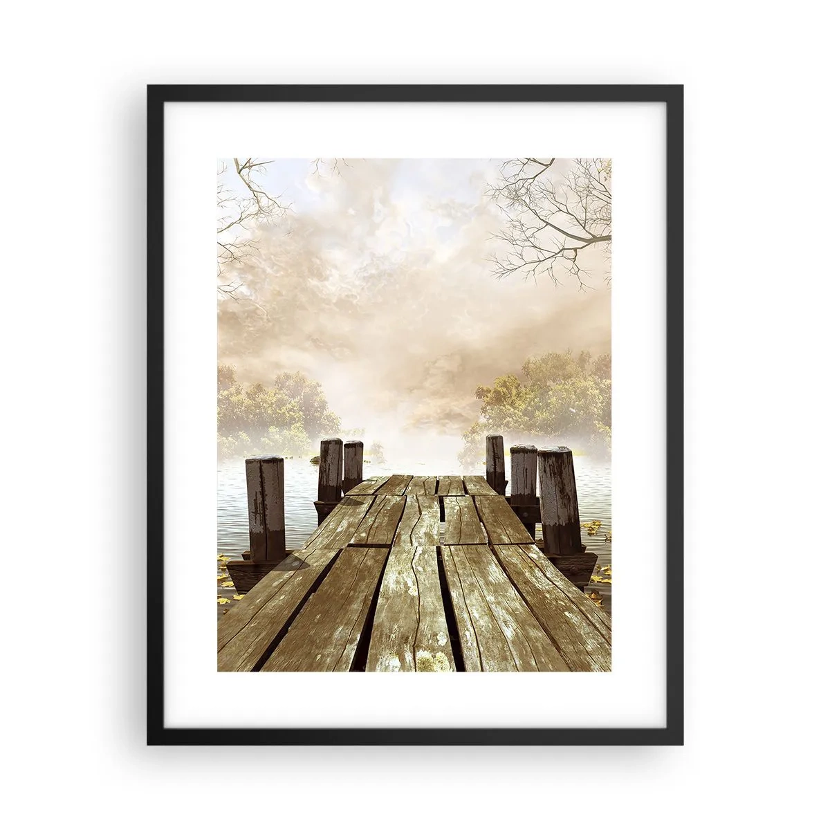 Poster in een zwarte lijst - Het milde verdriet van de herfst - 40x50 cm