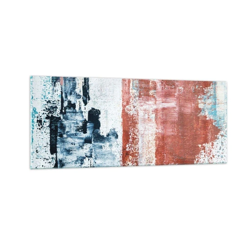 Schilderen op glas - Fifty Fifty abstract - 100x40 cm