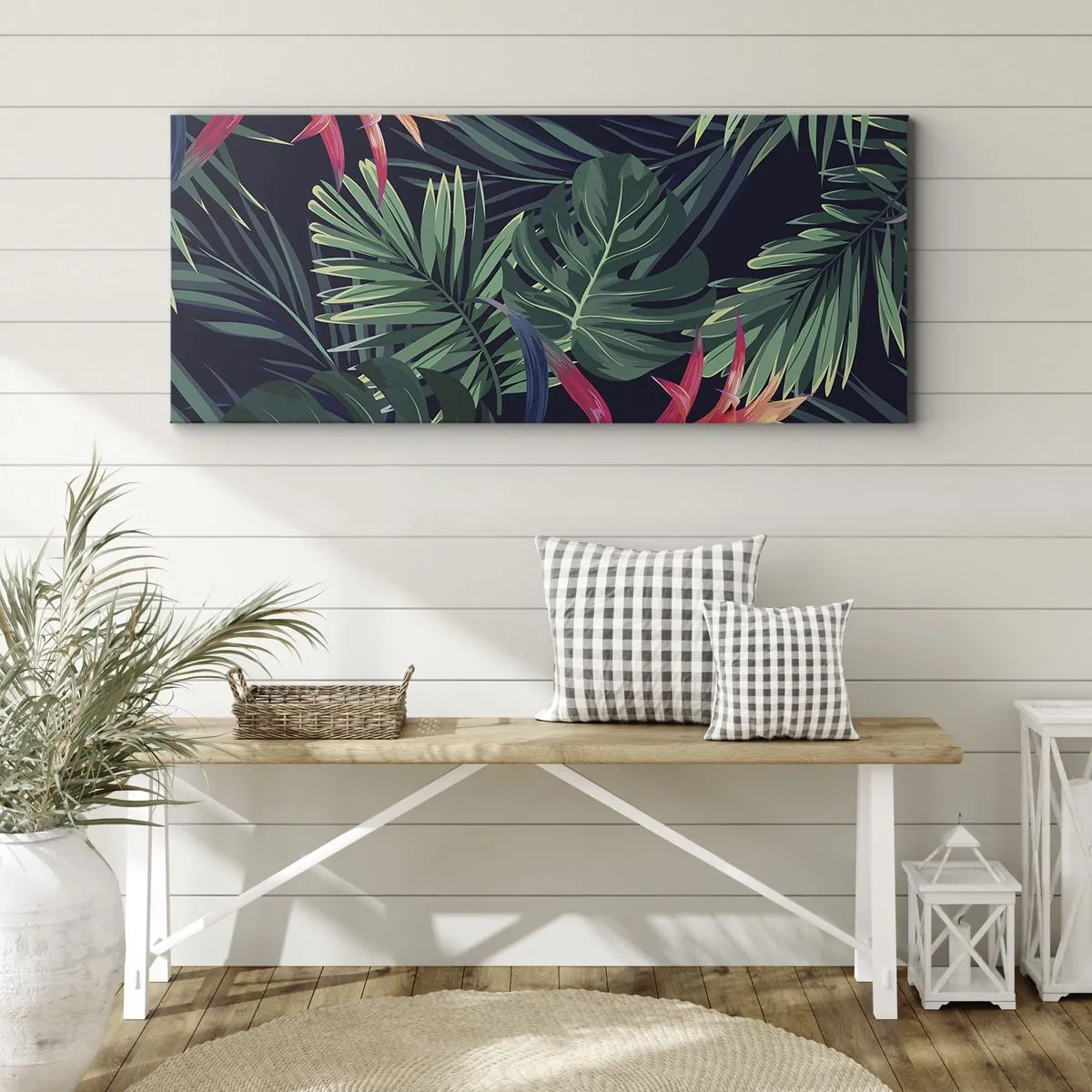 Schilderen op canvas - Ontsteken in het groen - 100x40 cm