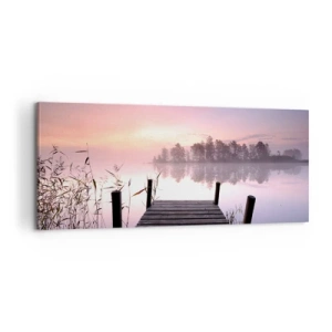 Schilderen op canvas - Van de lila mist... - 100x40 cm