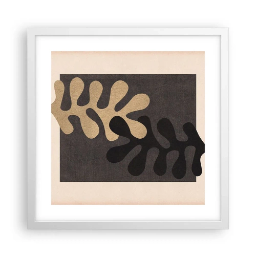 Poster in een witte lijst - Afwezigheid en complement - 40x40 cm
